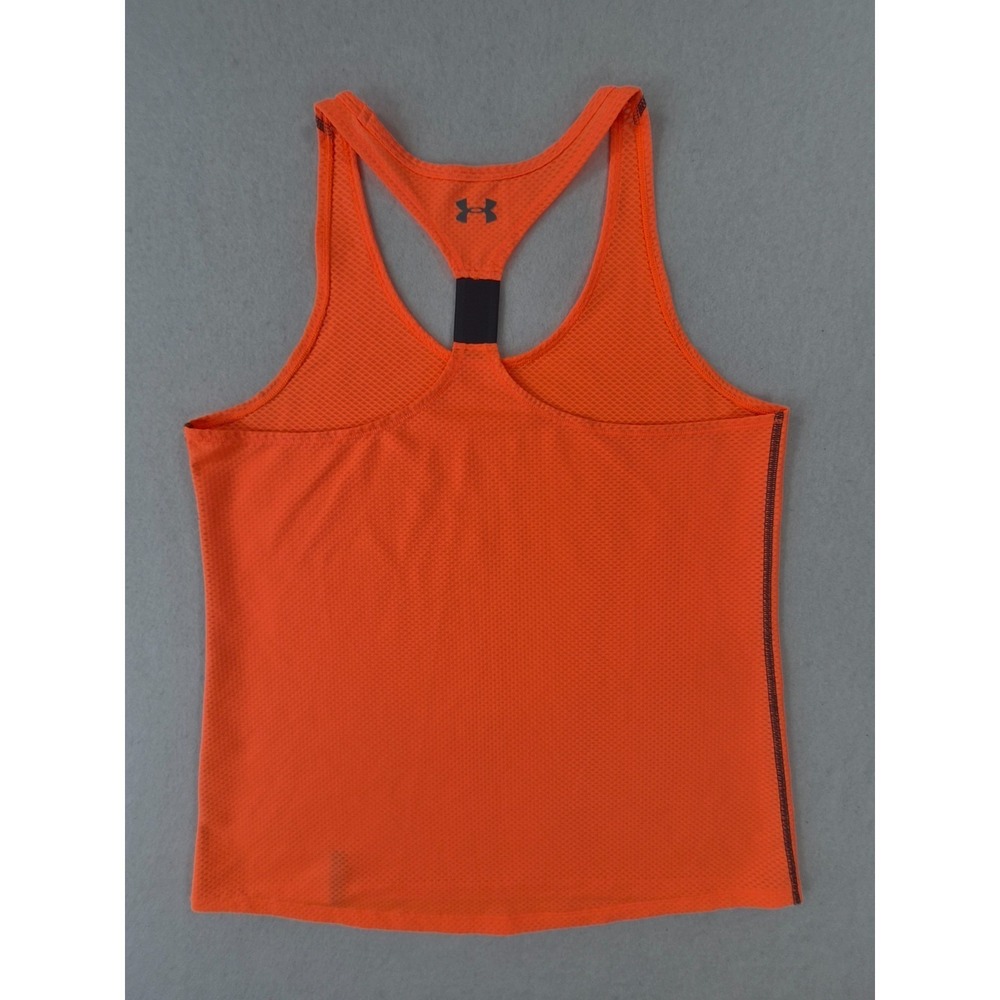 Under Armour Run Racerback Tank Top Women's Orange Mesh Athletic 18x26